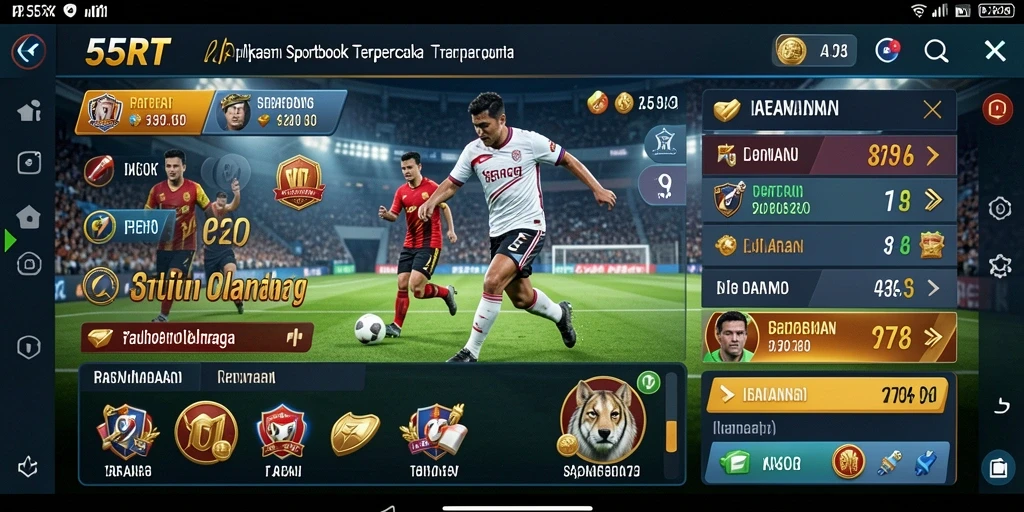 Tampilan screenshot 55RT saat melakukan taruhan olahraga.