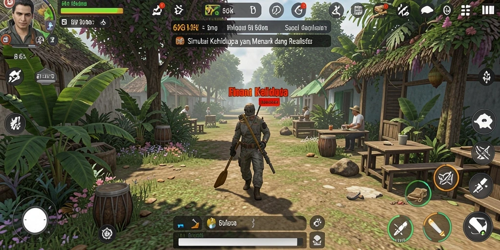 Gameplay 66K dengan elemen simulasi kehidupan yang menarik.