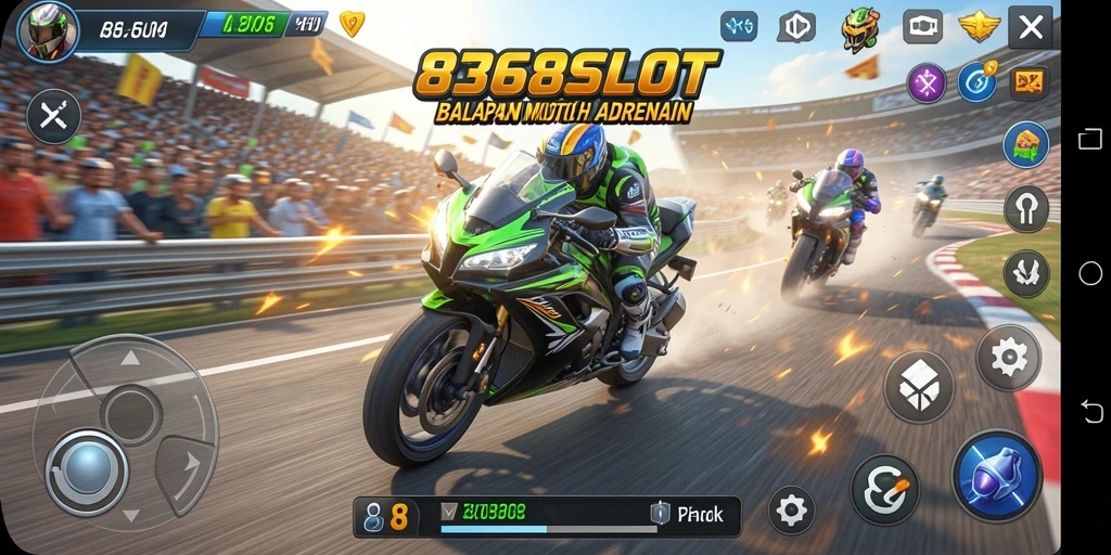 Gameplay seru balapan motor di 8368SLOT.