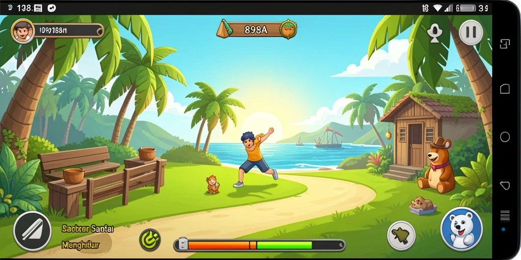 Tangkapan layar dari gameplay seru 898A yang penuh warna.