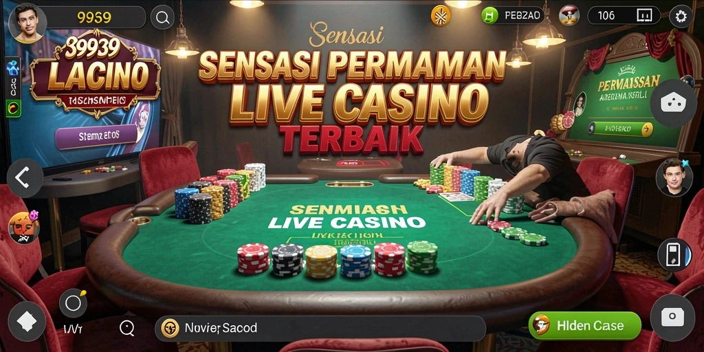 Tampilan permainan Live Casino yang menakjubkan dan interaktif.