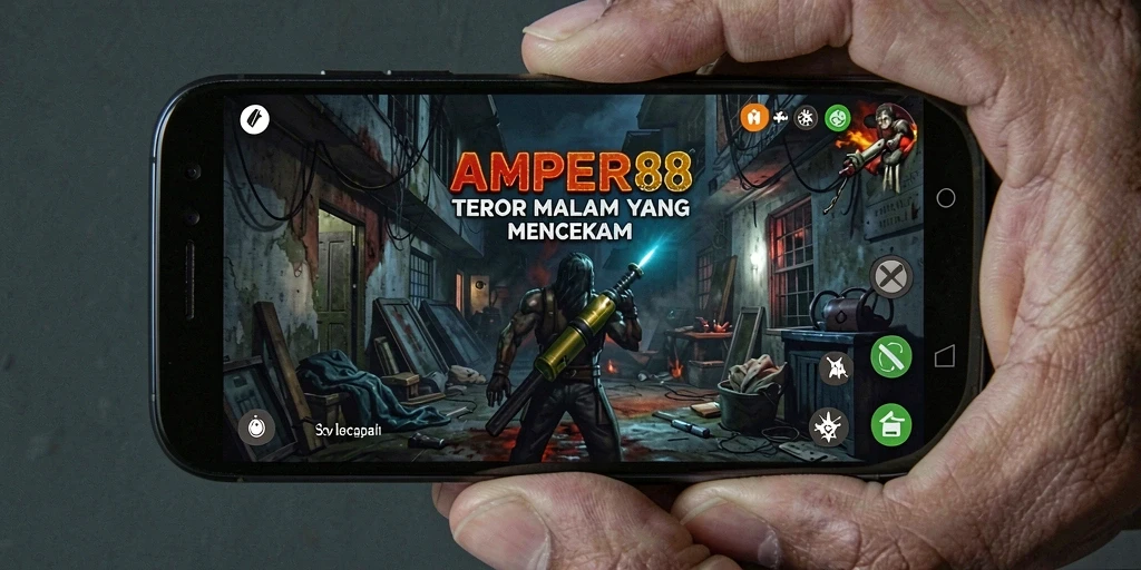 Tangkapan layar gameplay di AMPER88 yang penuh ketegangan dan horor.