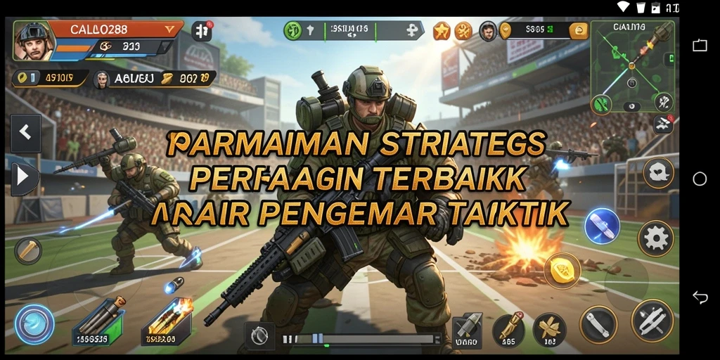 Tampilan gameplay strategis yang mendebarkan di CALO288.