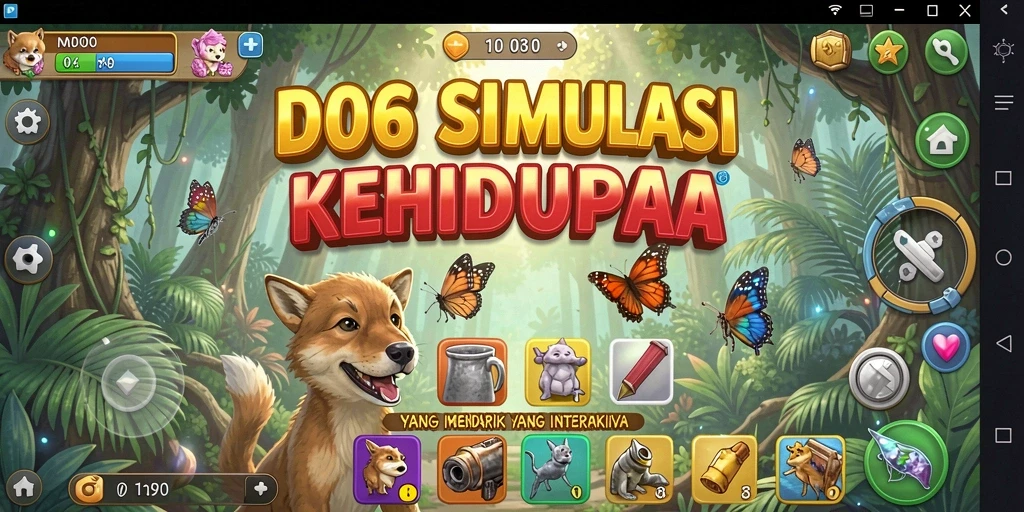 Tampilan gameplay yang menonjolkan interaksi sosial dalam D06.