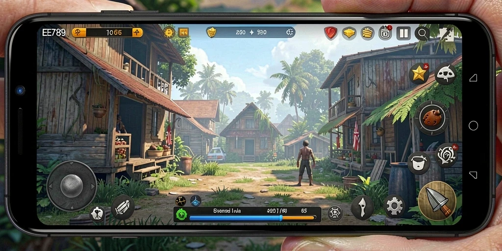 Tampilan gameplay EE789 yang menakjubkan dan penuh warna.