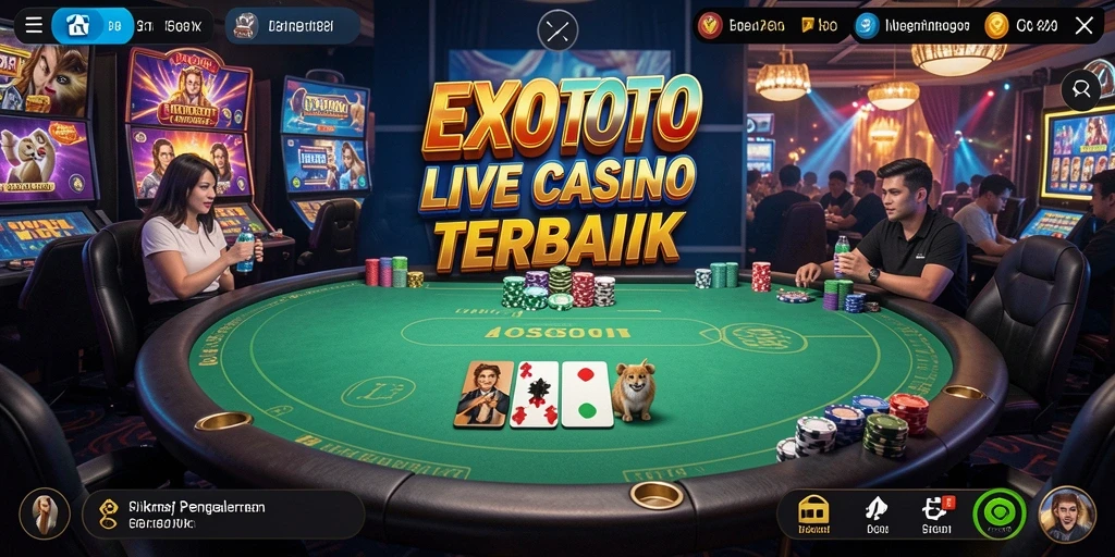 Tampilan gameplay Live Casino yang menegangkan dan interaktif di EXOTOTO.
