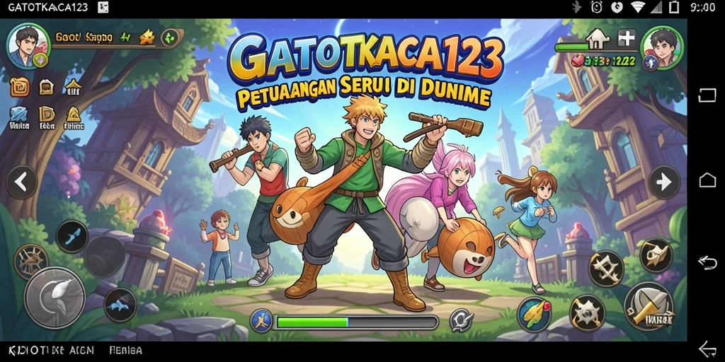 Screenshot GATOTKACA123 menampilkan aksi karakter anime yang menawan.