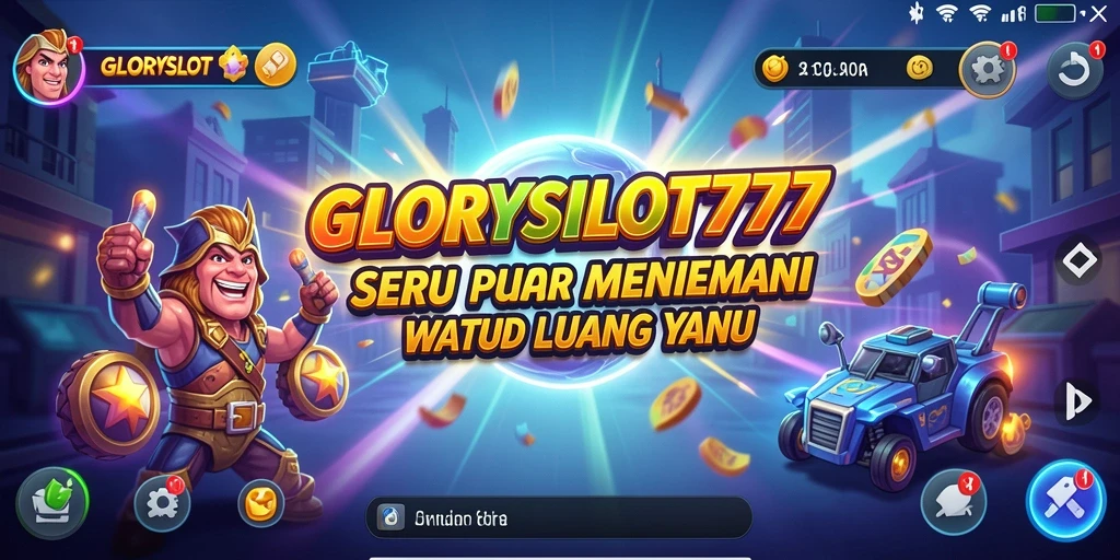Tampilan gameplay menarik dari GLORYSLOT777 dengan efek grafis warna-warni.