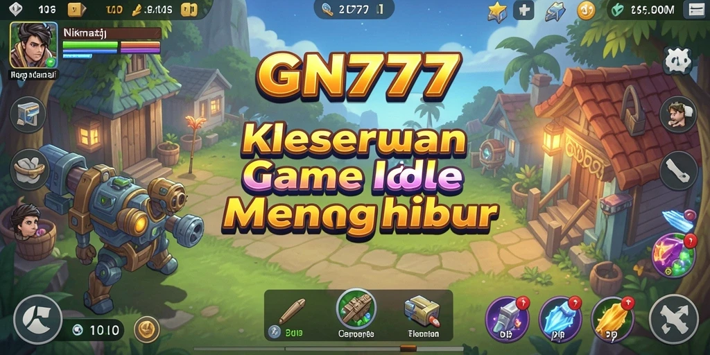 Tampilan gameplay GN777 yang seru saat mengelola sumber daya Idle.