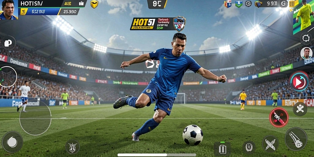 Tampilan gameplay seru di HOT51 dengan aksi olahraga yang mendebarkan.