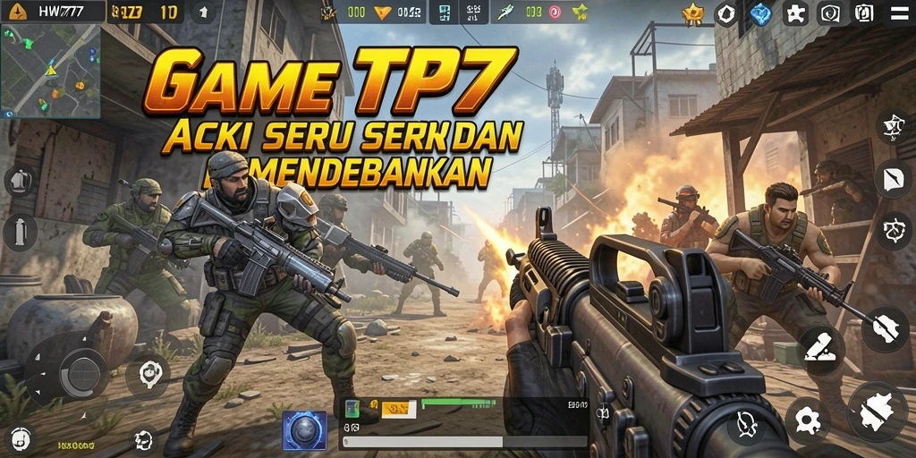 Tampilan gameplay HW777 yang intens dan mendebarkan dalam misi TPS.