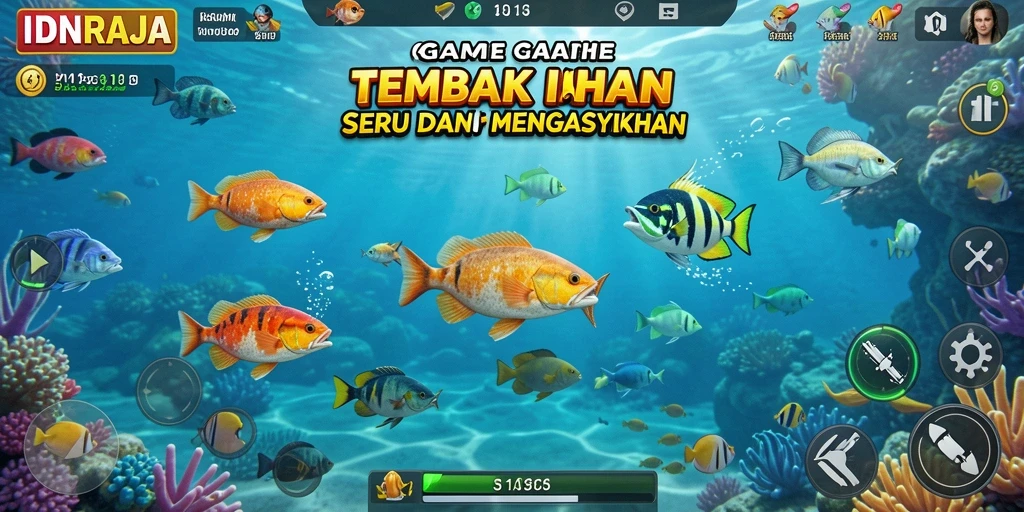 Screenshot gameplay Tembak Ikan IDNRAJA yang menarik.