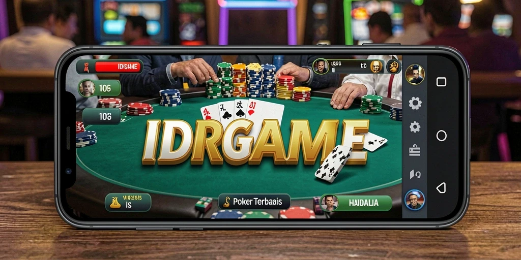 Tangkapan layar menunjukkan momen seru saat bermain Poker di IDRGAME.