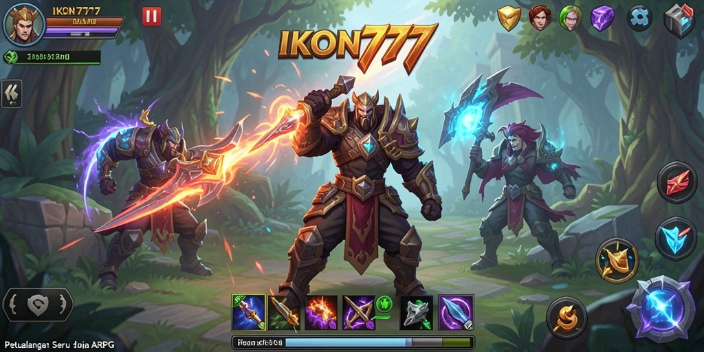 Gambaran menakjubkan dari gameplay ARPG IKON777 yang mendebarkan.
