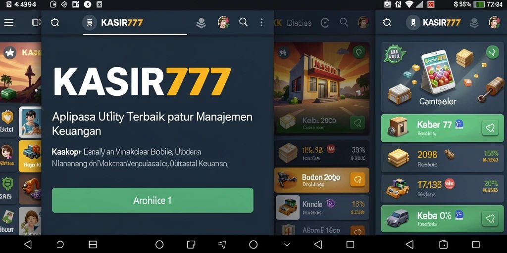 Tampilan antarmuka pengguna KASIR777 yang menarik dan mudah dipahami.