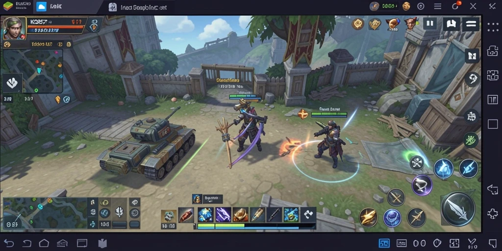 Tampilan gameplay menantang dalam dunia strategi SLG.