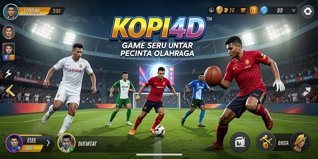 Tampilan gameplay mendebarkan dalam KOPI4D, penuh aksi dan strategi olahraga.