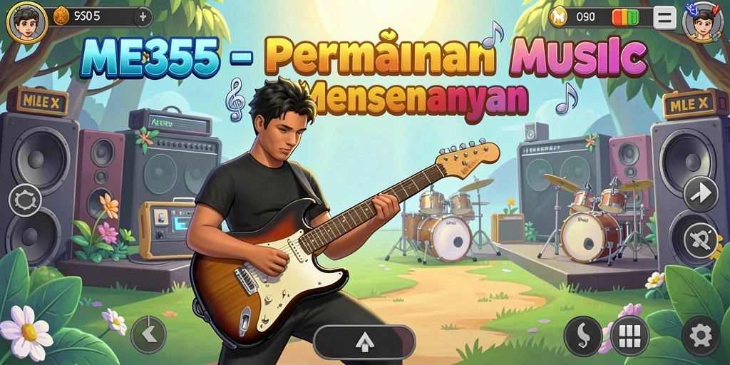 Screenshot ME355 menampilkan gameplay menarik dengan berbagai tantangan musik.