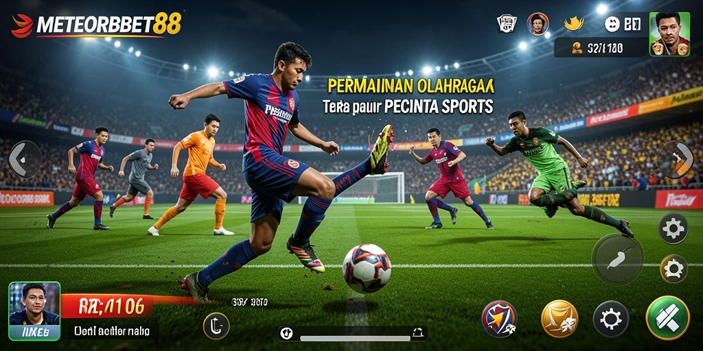 Tampilan gameplay yang menakjubkan dari METEORBET88 dengan aksi olahraga seru.