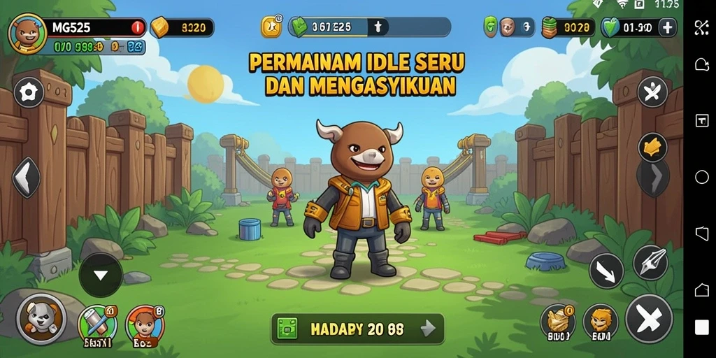 Tampilan gameplay MG525 yang menarik dan interaktif dalam genre Idle.