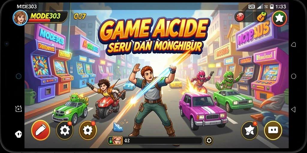 Tampilan gameplay seru dari MODE303 yang membuat ketagihan.