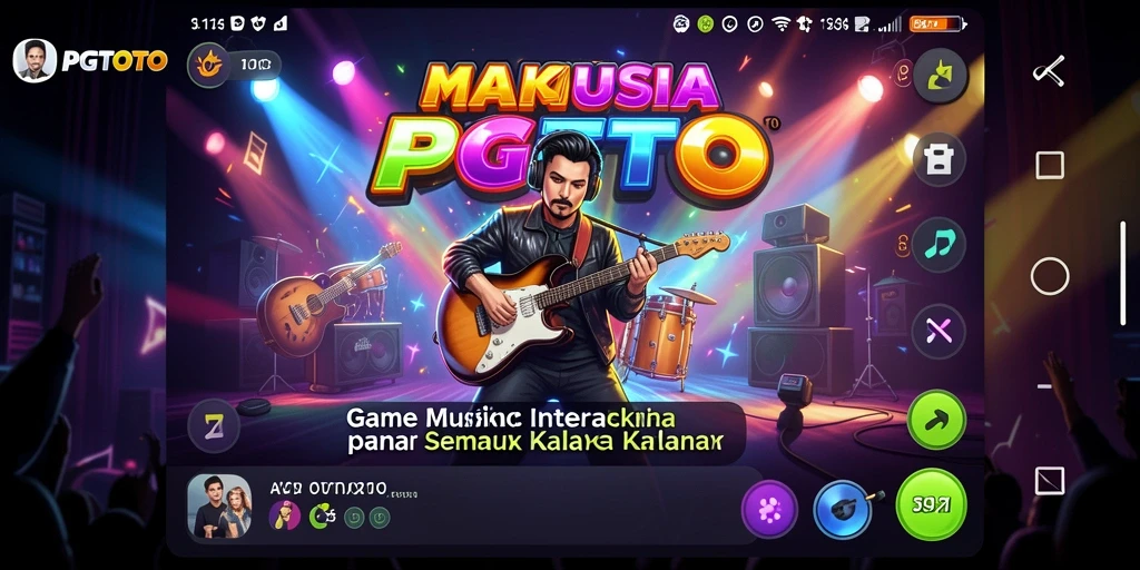 Screenshot gameplay PGTOTO yang menampilkan interaksi musik.