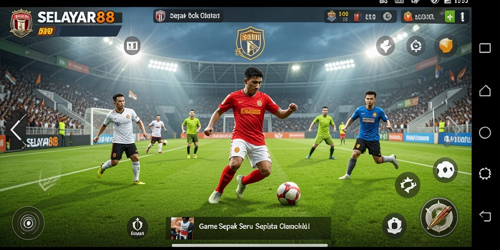 Screenshot gameplay SERU dari SELAYAR88 yang menampilkan aksi di lapangan.